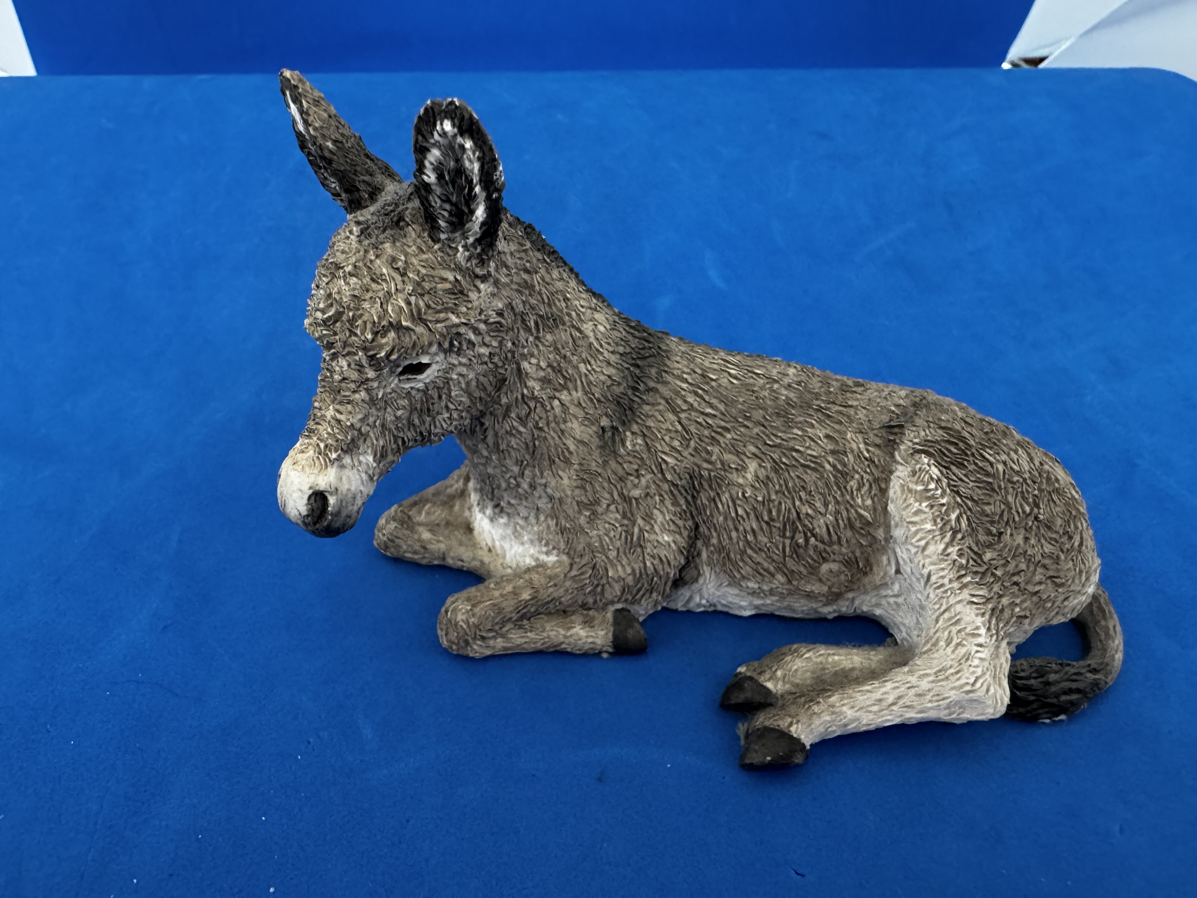 Best of Breed Grey Donkey Figurine by Nature Craft "Mary". Ceramic ornament. 5 inch tall appx.