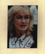 CAROLINE AHERNE (1963-2016) The Royal Family Actress & Writer signed mounted Photo . Good condition.