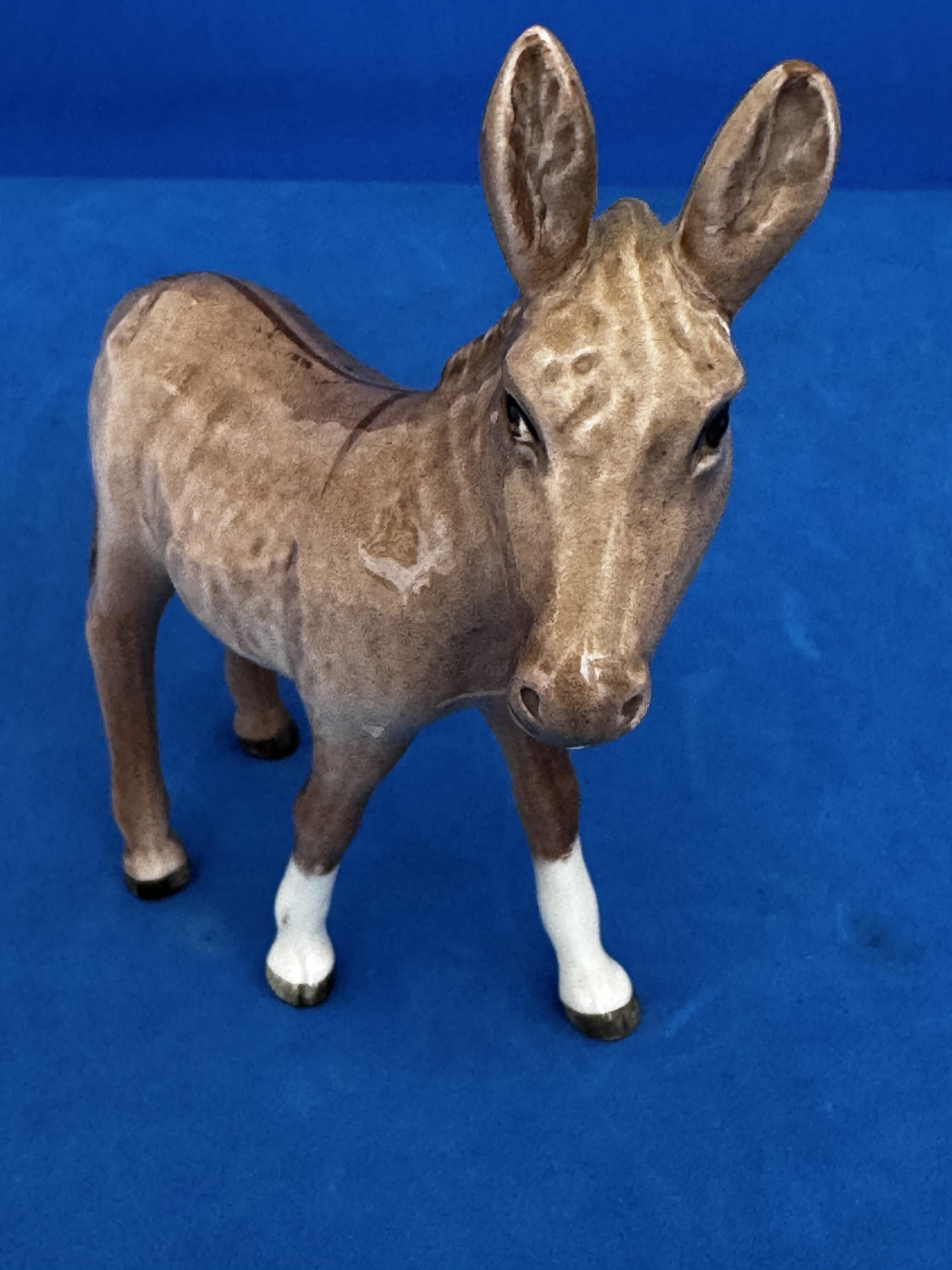Beswick Royal Doulton Donkey Figurine. Vintage Beswick model 2267A. 5 inch tall appx. Good - Image 2 of 3