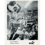 NBA Ralph Sampson signed 10x8inch Puma black and white promo photo. Good condition. All autographs