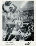 NBA Ralph Sampson signed 10x8inch Puma black and white promo photo. Good condition. All autographs