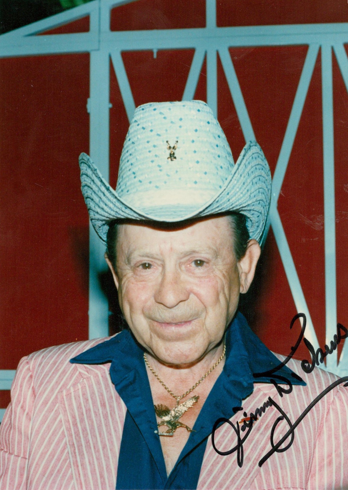 Jimmy Dickens signed 7x5 inch colour photo. Good condition. All autographs come with a Certificate