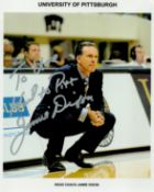 Basketball Head Coach Jamie Dixon University of Pitsburgh signed 10x8inch colour promo photo. Good