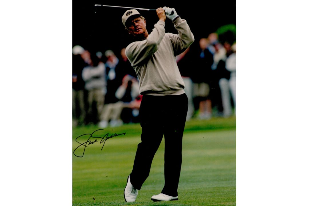 Golf Jack Nicklaus signed 10x8inch colour photo. Good condition. All autographs come with a