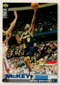NBA Derrick McKey signed 4x3inch colour trading card. Good condition. All autographs come with a
