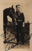 Alan Ladd signed 3x2inch black and white photo. Dedicated. Good condition. All autographs come