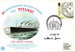 Milvina Dean signed Titanic 81st Anniversary Maiden Voyage The Grand Voyage FDC PM Southampton