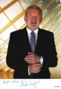 Alan Sugar signed 12x8inch colour photo. Good condition. All autographs come with a Certificate of