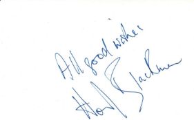 Honor Blackman signed 5x4inch white card. Good condition. All autographs come with a Certificate