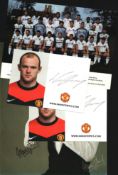 Sport collection. PRINTED signatures. Includes Wayne Rooney, England squad 1988/89, Steve Davis.