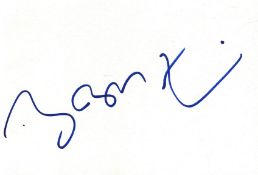 Bob Geldof signed 6x4inch white card. Good condition. All autographs come with a Certificate of