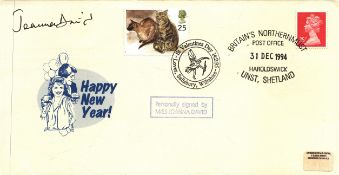Joanna David signed FDC. Good condition. All autographs come with a Certificate of Authenticity.