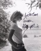 Susan Hampshire, 8x10 B&W photo signed by her in sexy profile pose. Good condition. All autographs