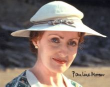 Poirot, popular TV detective series colour 8x10 photo signed by actress Pauline Moran (Miss Lemon)