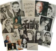 TV/Film collection. PRINTED/SECRETARIAL signatures. 10+ signatures. Includes Robert Redford,