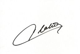 Michel Platini signed 6x4inch white card. Good condition. All autographs come with a Certificate