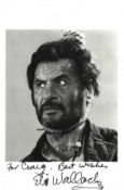 Eli Wallach signed 6x4inch black and white photo. Dedicated. Good condition. All autographs come
