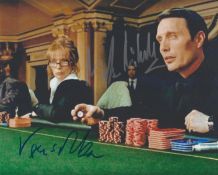 Mads Mikkelsen and Verushka van Lehndorff signed James Bond Casino Royale 10x8inch colour photo.