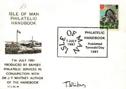 T Whitney signed Isle of Man Philatelic handbook FDC. Good condition. All autographs come with a