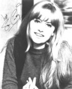 Susan George signed 10x8inch black and white photo. Good condition. All autographs come with a