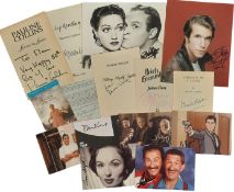 Entertainment collection. Assorted items including photos, flyers, album pages. 10+ items in