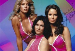 Jaclyn Smith signed 6x4inch Charlies Angel colour photo. Good condition. All autographs come with