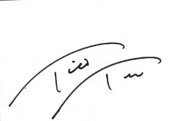 Tico Torres Bon Jovi band member signed 6x4inch white card. Good condition. All autographs come with