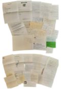 Entertainment collection. 30+ items signed letters and postcards and more. Some of signatures
