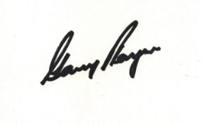 Golf Legend Gary Player signed 5x4inch white card. Good condition. All autographs come with a