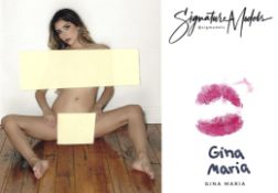 Gina Maria signed 6x4inch colour promo risque photo. Good condition. All autographs come with a
