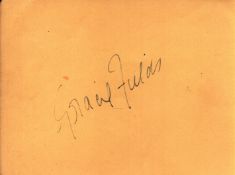Gracie Fields signed 5x4inch album page. Good condition. All autographs come with a Certificate of