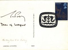 Rev E H Patey signed card. Good condition. All autographs come with a Certificate of Authenticity.