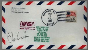Astronaut Ron Grabe signed NASA Space Shuttle Mission 51-J commemorative envelope PM WAIMEA, HI Oct3