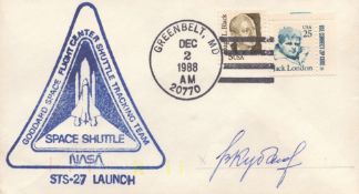 Cosmonaut Valery Kubaso signed commemorative cover. Good condition. All autographs come with a
