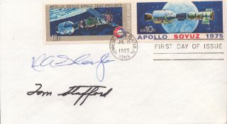 Astronaut Tom Stafford (autopen) and Slayton signed commemorative cover. Good condition. All