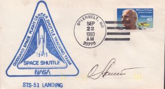 Cosmonaut Oleg Y Atkov signed commemorative cover. Good condition. All autographs come with a
