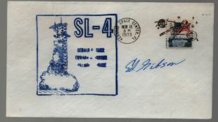 Astronaut Ed Gibson signed SL-4 commemorative envelope PM Kennedy Space Center NOV 16 AM 1973.