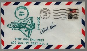 Astronaut Rick Hieb signed Space Shuttle Main Engine commemorative envelope pm Pearlington. MS Mar
