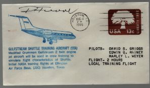 Astronaut Reinhard Furrer signed Gulfstream Shuttle Training Aircraft (STA) FDC PM Houston TX Aug 19