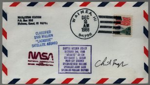 Astronaut Christer Fuglesand signed NASA Shuttle Mission STS-27 commemorative envelope PM Waimea, HI