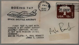 Astronaut Mike Foale signed Boeing 747 Space Shuttle Aircraft commemorative envelope PM Seattle.