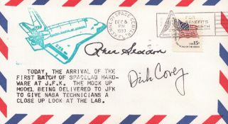 Astronaut Seddon(autopen) and Covey signed commemorative cover. Good condition. All autographs