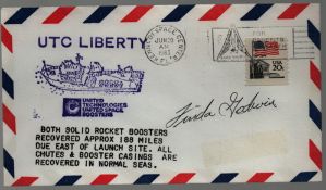 Astronaut Linda Godwin signed UTC Liberty Space Shuttle commeorative envelope PM Kennedy Space