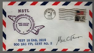 Astronaut Mae C. Jemison signed NSTL Space Shuttle Main Engine commemorative envelope PM