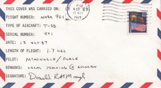 Astronaut Mcmoagle signed flown cover. Good condition. All autographs come with a Certificate of