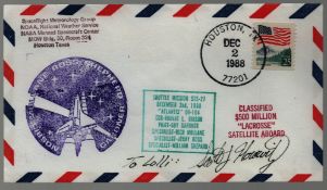 Astronaut Scott Horwitz signed NASA Space Shuttle mission STS-27 commemorative envelope PM
