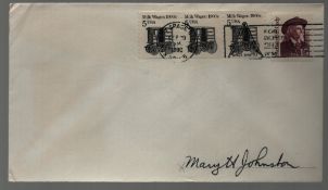 Astronaut Mary Johnston signed envelope PM Kennedy Space Center Sep 09 am 1980. Good condition.