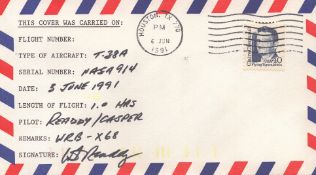 Astronaut Readdy signed flown cover. Good condition. All autographs come with a Certificate of