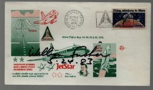 Astronaut William Fisher signed NASA Jetstar Microwave Scanning Beam Landing System Engineering