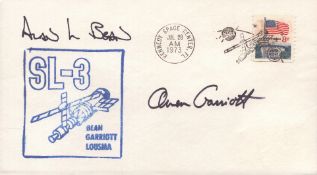 Astronaut Alan Bean (autopen) and Garriott signed commemorative cover. Good condition. All